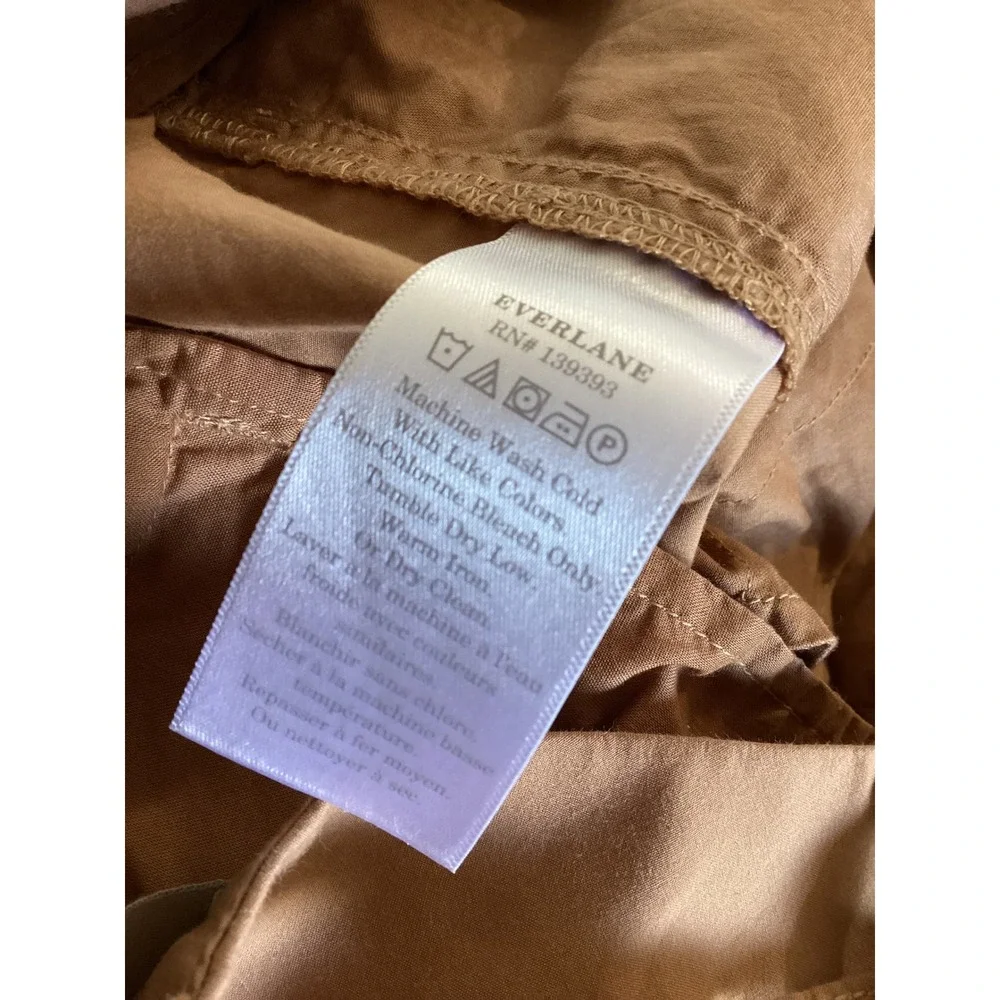 Everlane Women's Tan Paperbag Waist Trousers Pants Cotton Size 2